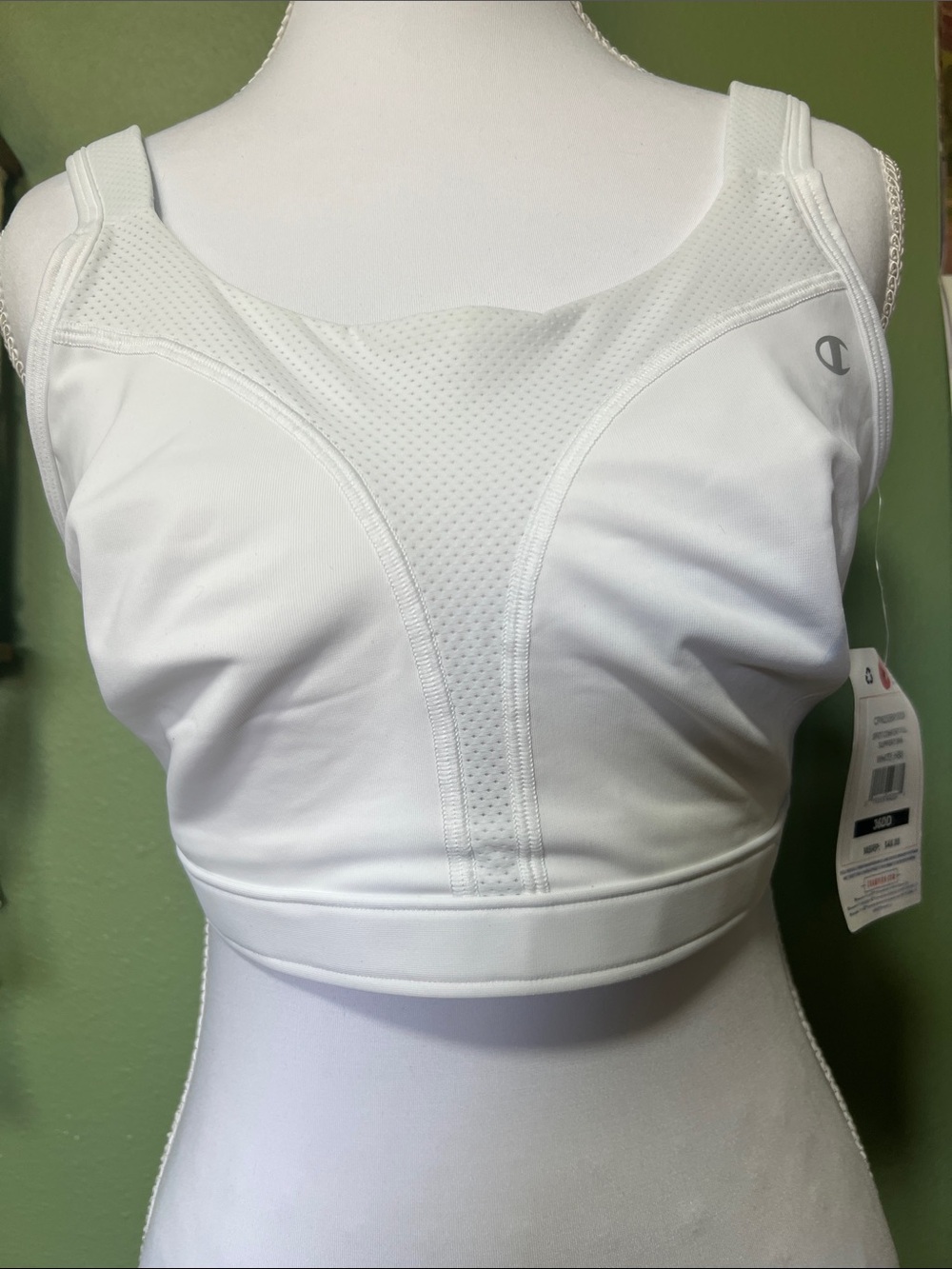 Champion White High-Support Performance Sports Bra